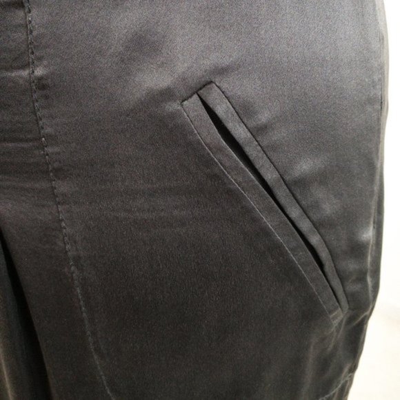 Banana Republic Silk Straight Mini Skirt Gray M/L - Picture 2 of 8
